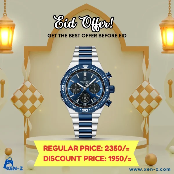 NAVIFORCE NF8049 Blue Silver For Men
