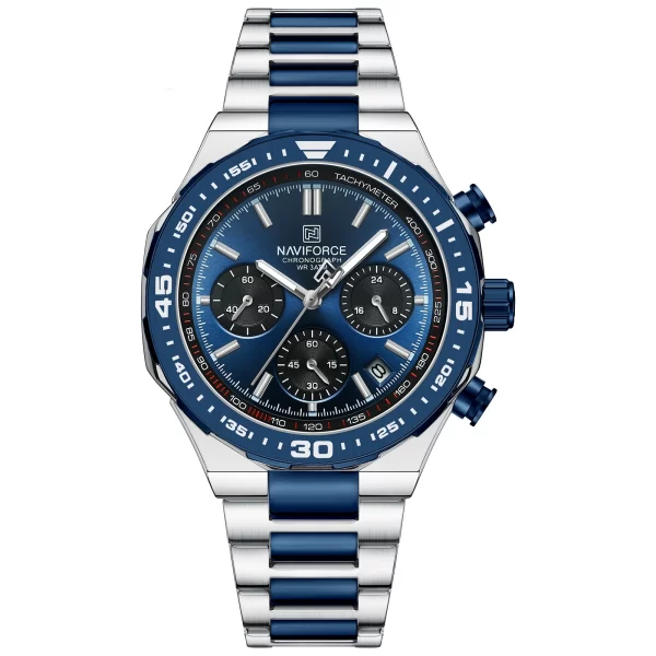 NAVIFORCE NF8049 Blue Silver For Men - Image 3