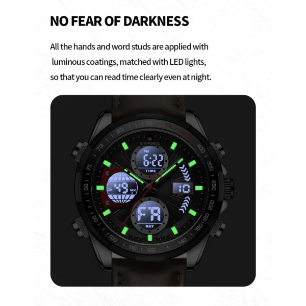 NAVIFORCE NF9197 Brown Black For Men - Image 6