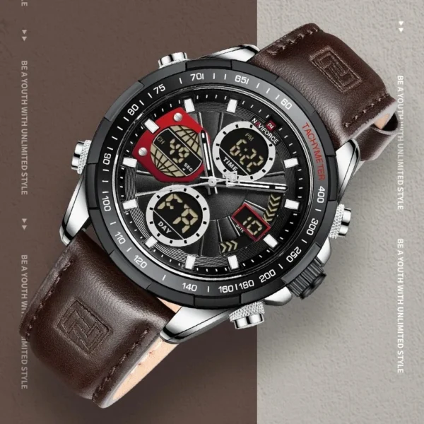 NAVIFORCE NF9197 Brown Black For Men - Image 4